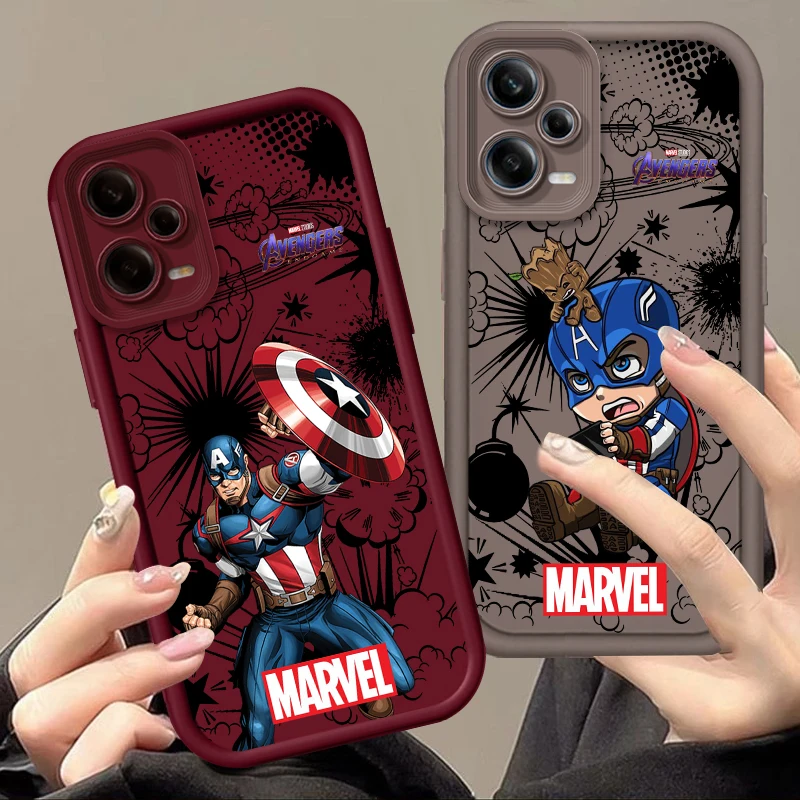 

Marvel Steve Rogers Art Eye Ladder For Xiaomi Redmi Note 13 12 12C 11 11S 10 10C 10A 9C 9A Pro 5G Soft Phone Case