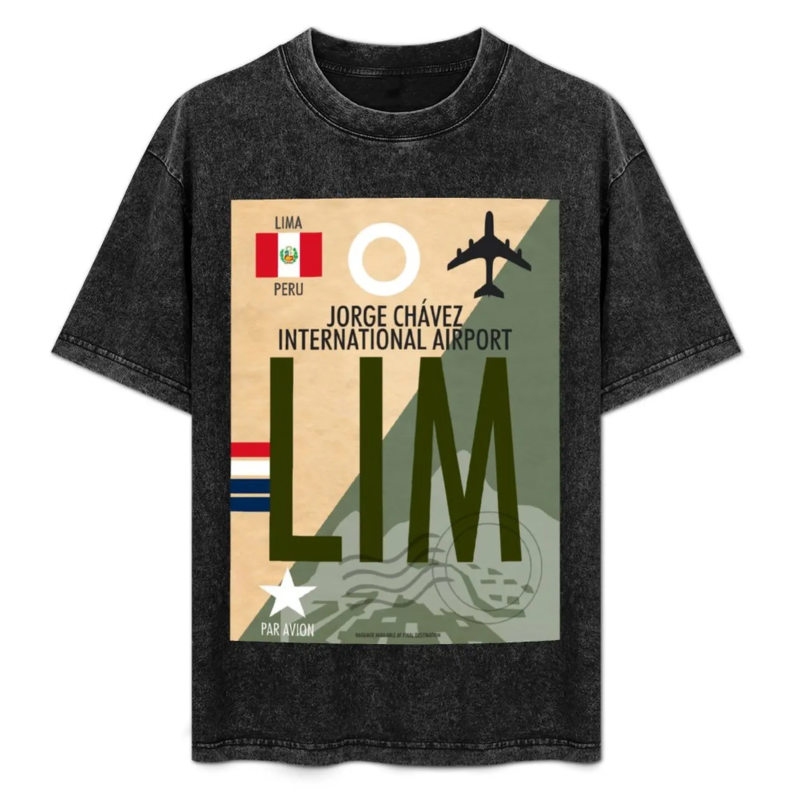 Jorge Chavez International Airport LIM Luggage Tag Baggage Tag Airport Code LIMA PERU SOUTH AMERICA T-Shirt