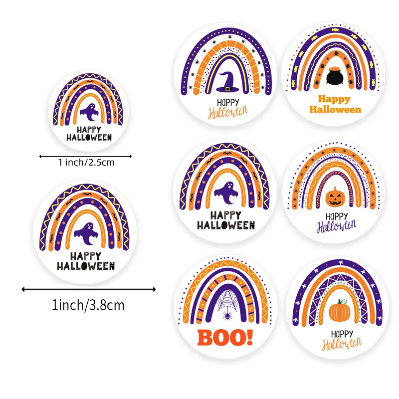 500pcs Halloween Stickers Pumpkin Handmade Labels Halloween Gift Decor Stickers Stationery Stickers