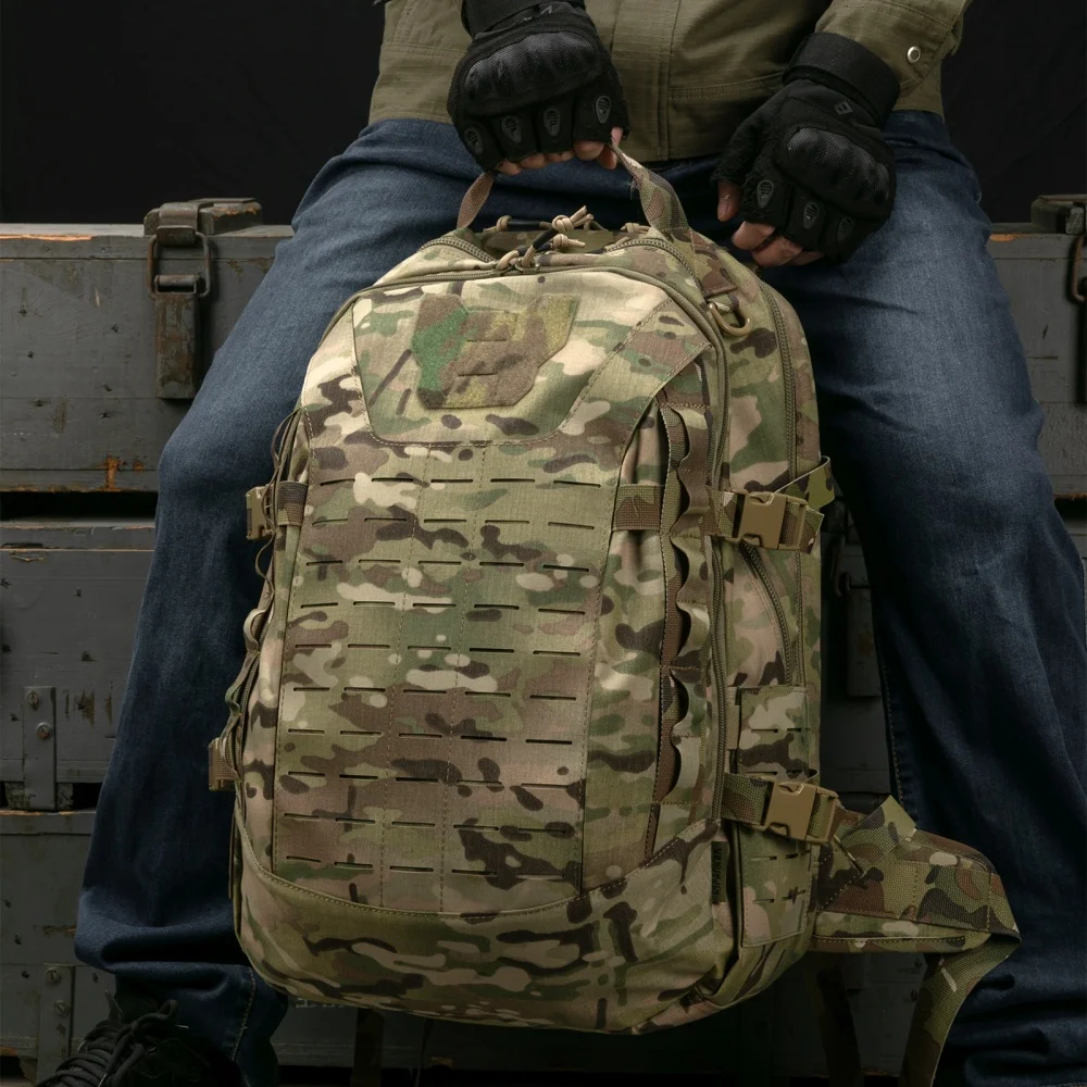 Taktischer Rucksack 44L MOLLE Outdoor EDC Wanderrucksack Camping Reisetasche Herren Jagdtaschen mit Hüftstütze – Detail 31