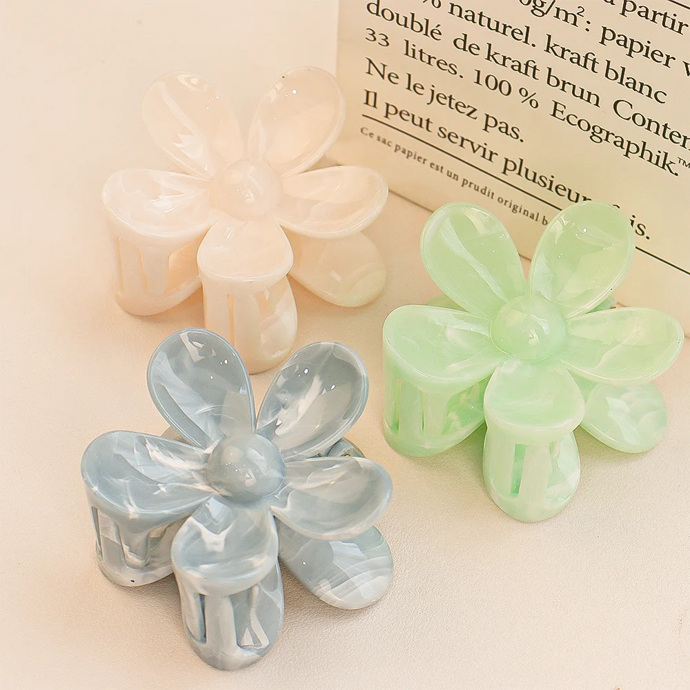 

Flower Hair Claws Women Flower Clamp Crab Barrettes Hair Clips Shark Hairpins Vacation Beach Style Hairgrips Hair Accessories