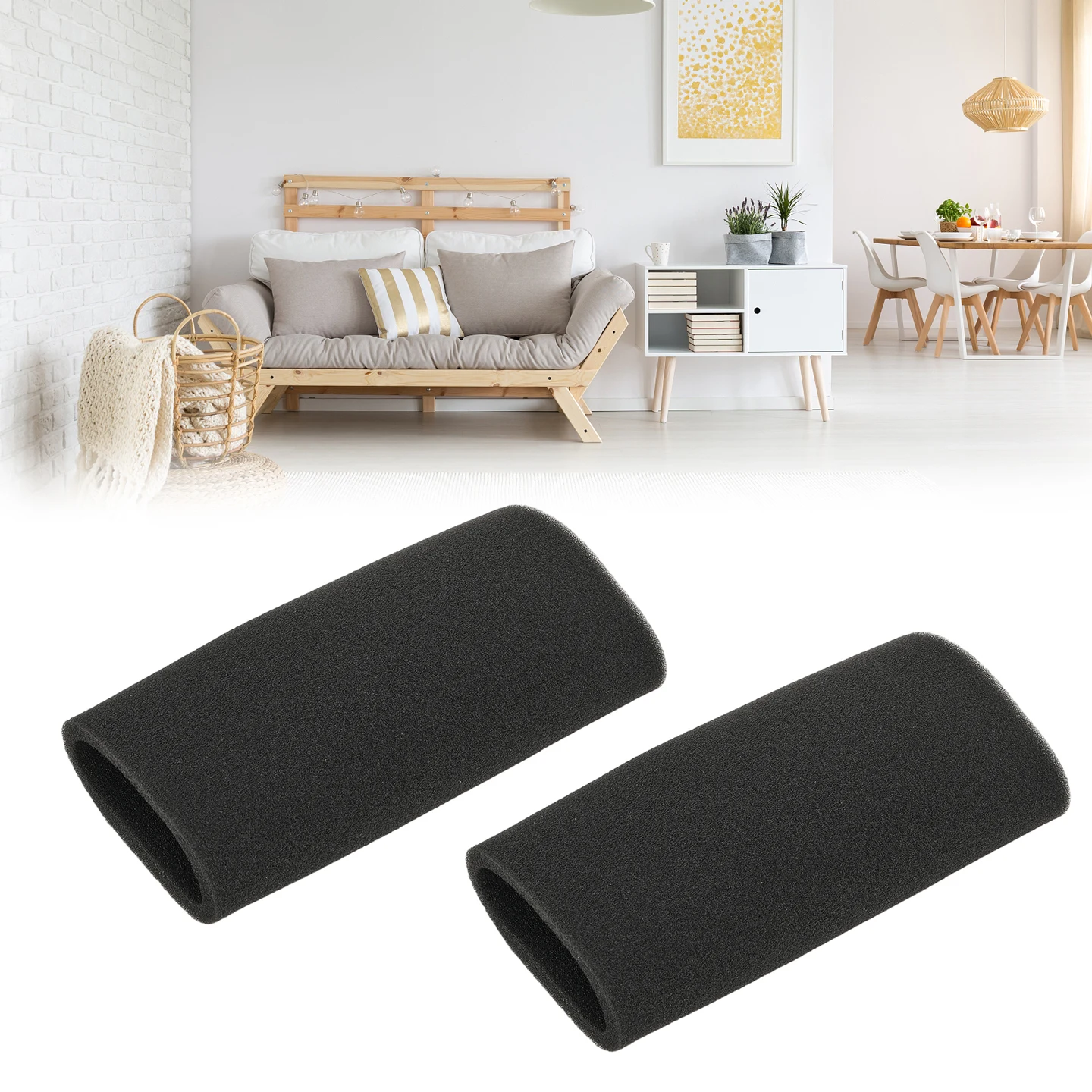 2pcs Foam Filter For Bosch Athlet BBH BCBHSeries Cordless Vacuum Cleaner Washable & Reusable Replacement For Home Office