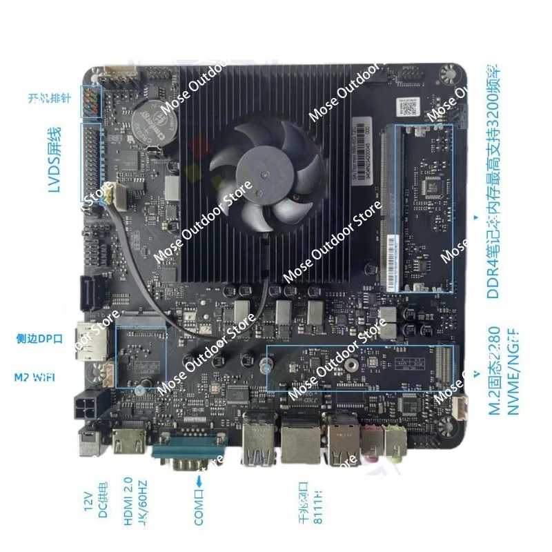 12Th generation N150 N100 mini host NAS all-in-one computer N5095 industrial control industry ITX main board