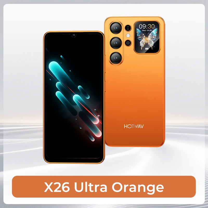 HOTWAV X26 Ultra Android 16 Ultradunne Smartphone 6.75'' 120Hz Groot Scherm Cyber Island 13MP Camera Mobiele Telefoon 6GB RAM 128GB ROM 5160mAh Batterij 18W Snelladen Lichtgewicht Globale 4G WiFi 6 &