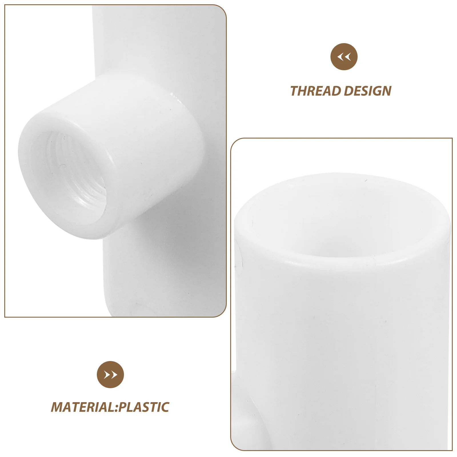 

20Pcs Chicken Waterer Tee Fittings Plastic Sturdy Poultry Waterer Connectors Leak Resistant Automatic Chicken Water Drinker