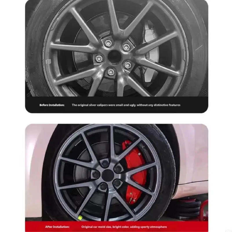 Easy Installation Stylish Aluminum Caliper Cover Protector Guard Housing Enhances Wheel Look On Vehicle Models D7YA