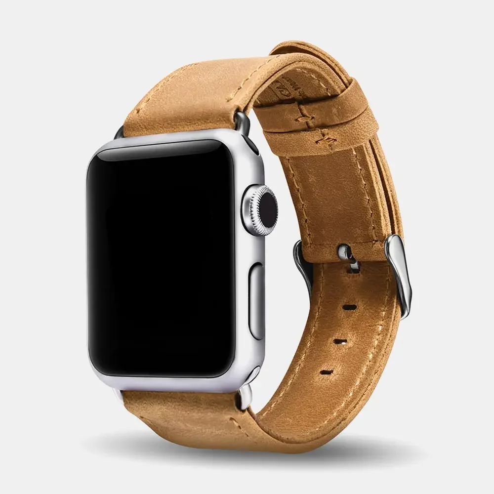 Leather iWatch Bands Crazy Horse Leather Series Watch Strap For Apple Watch 41/40/38mm