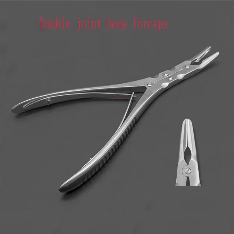 Double joint bone forceps, elbow bone biting forceps, tooth bone double elbow bone removal forceps, dental implant tools