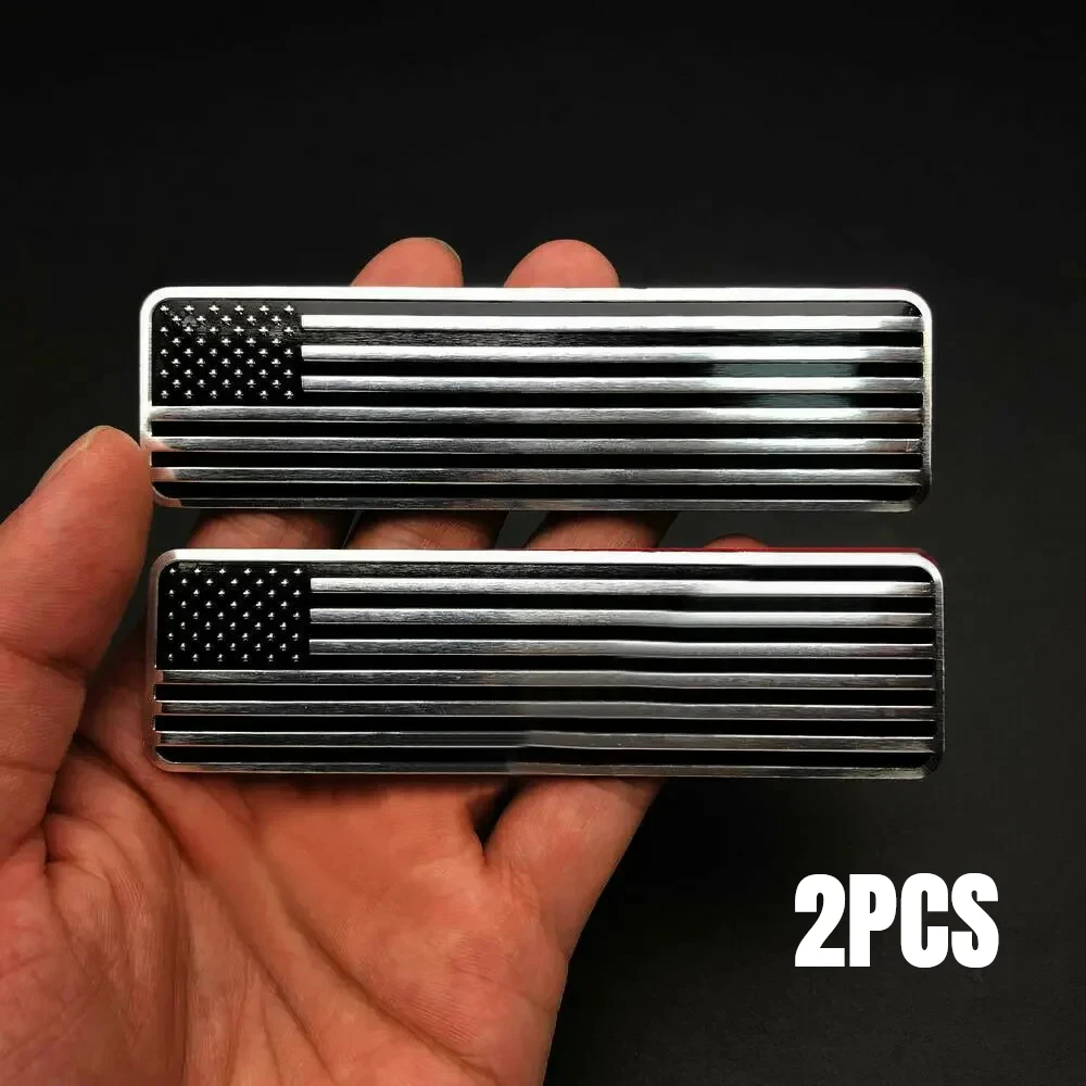 

2pcs Car Sticker Fairing Black Metal USA American Flag Badge Decal Car Tuning Emblem Auto Motorcycle Accessories Exterior Parts