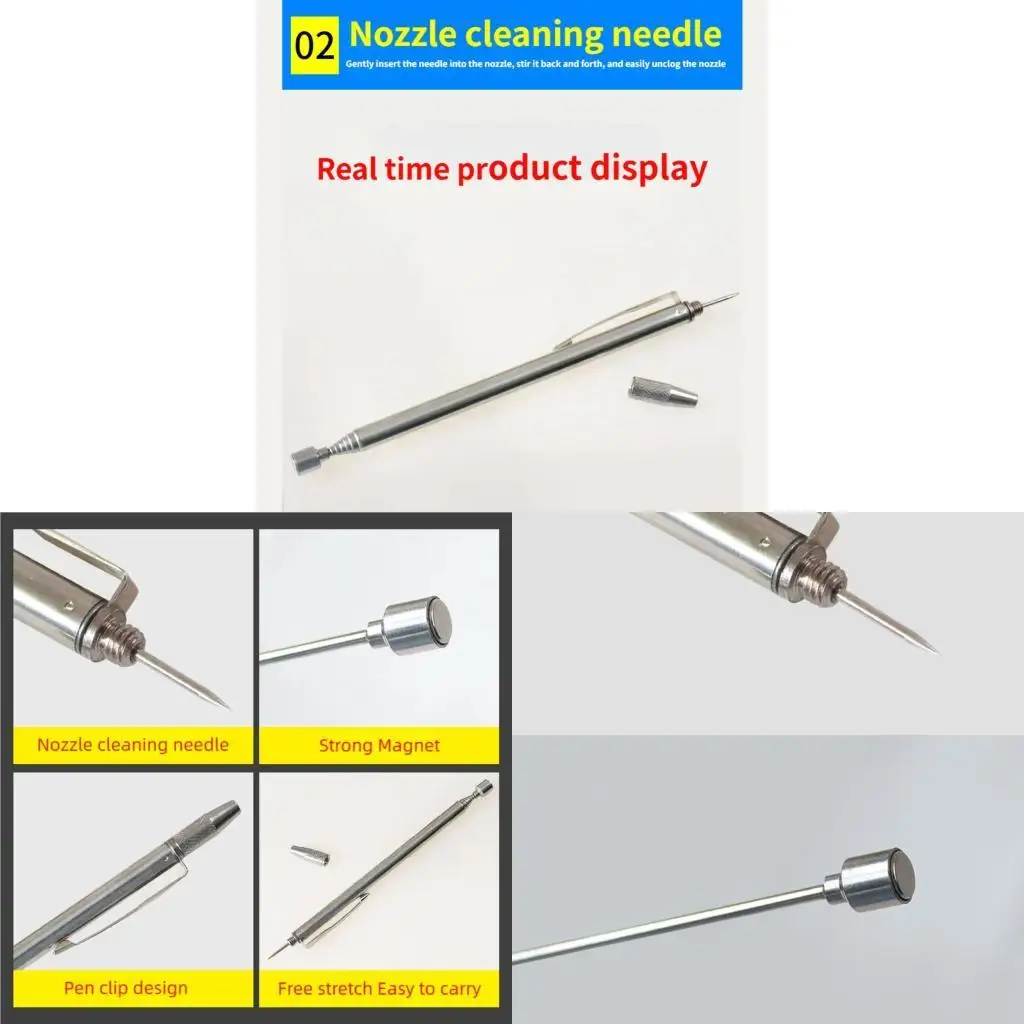 Automotive Windshield Wiper Nozzle Alignment Tool with Pickup Car Cleaning Tool for Quick Part Retrieval