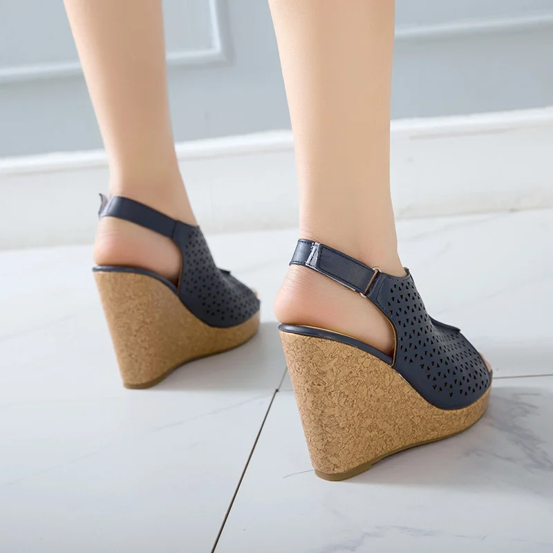 Fashion Wedge Sandals Female Summer Shoes Platform Peep Toe High Heels Flip Flop Casual Party Wedge Shoe For Women Large Size 45