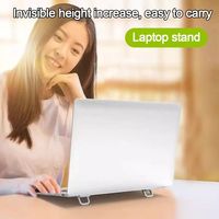 2pcs/set Creative Mini Laptop Stand Non-slip Folding Notebook Bracket Adjustable Convenient Heat Dissipation Foot Pad