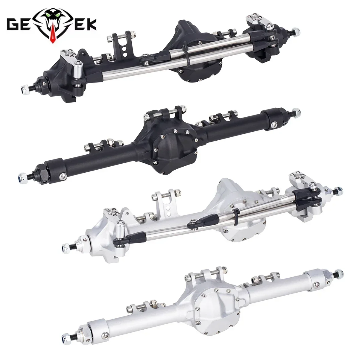 Aluminum One Piece Construction Front Rear Offset Straight Axle Set for 1/10 RC Crawler Axial SCX10 II VS4-10 Rock Trucks Parts