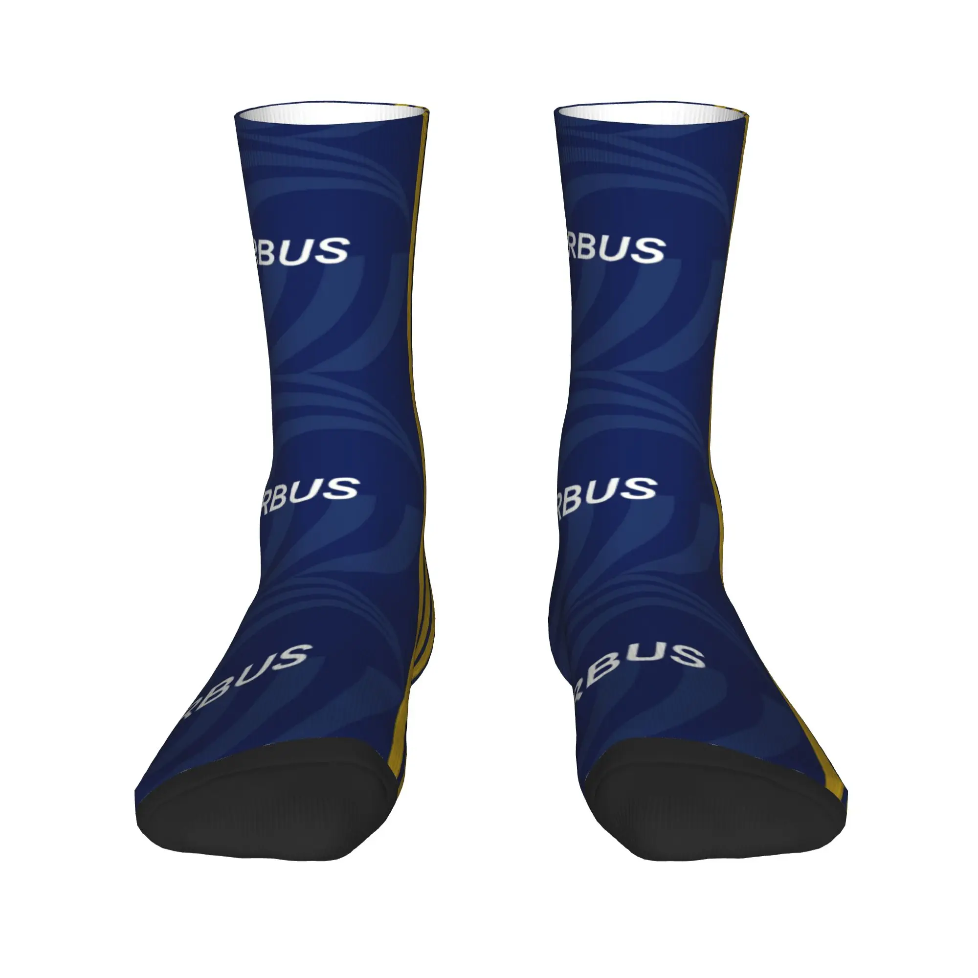 Custom Fashion Printed Airbus  Fighter Pilot Socks for Women Men Stretch Summer Autumn Winter Aviation Airplane Crew Socks view 2