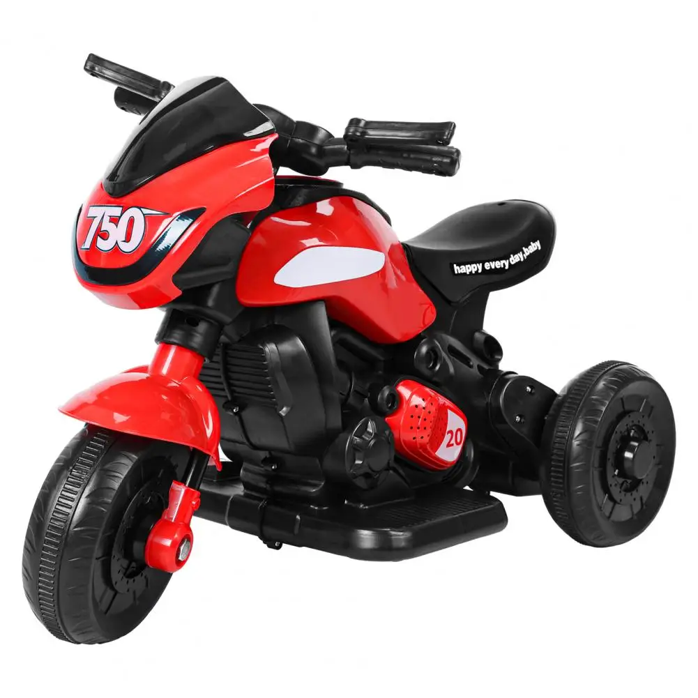 3-Wheel Battery Powered Motorbike for Kids 1-6 Years Old, Bluetooth-compatible Remote Control, Forward Reverse Functions, Front