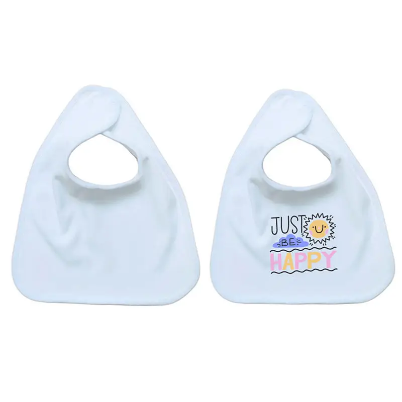

10pcs/lot Sublimation Baby Bibs Blank For Custom Newborn Gifts