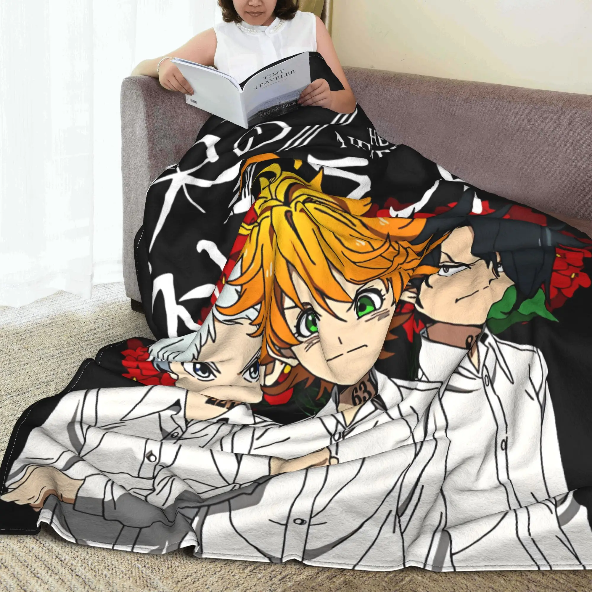 وعد نيفرلاند الفانيلا بطانية الربيع إيما راي نورمان الثلاثي لينة رمي بطانية الأريكة السرير رقيق المفرش أريكة غطاء سرير