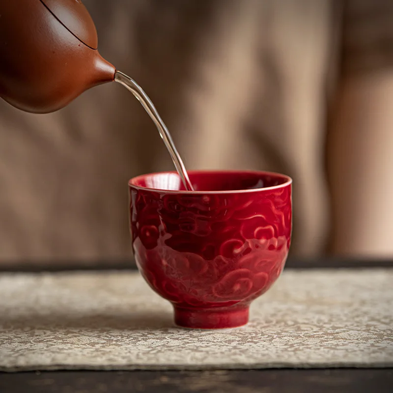 Keramik Retro Master Cup Kung Fu Teetasse Persönliche Tasse Teetasse Teestube Teetasse Haushalt Anti-Verbrühungen Teetasse