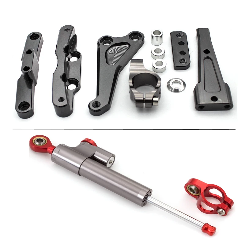 

Для Honda CB650F 2014-2019 мотоциклетный стабилизатор с ЧПУ, зажим рулевого демпфера, монтажный кронштейн, комплект поддержки рулевого демпфера