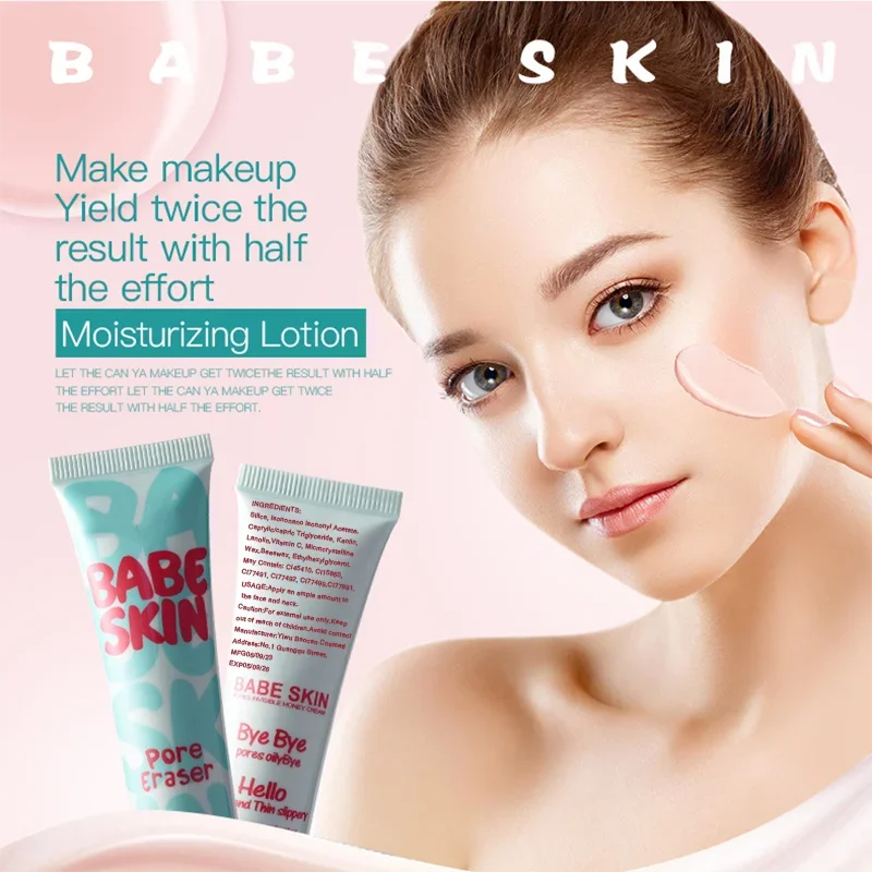 Babe Skin Instant Pore Eraser Primer 25ml Face Primer Makeup Waterproof Long Lasting Makeup Primers for All Skin Types