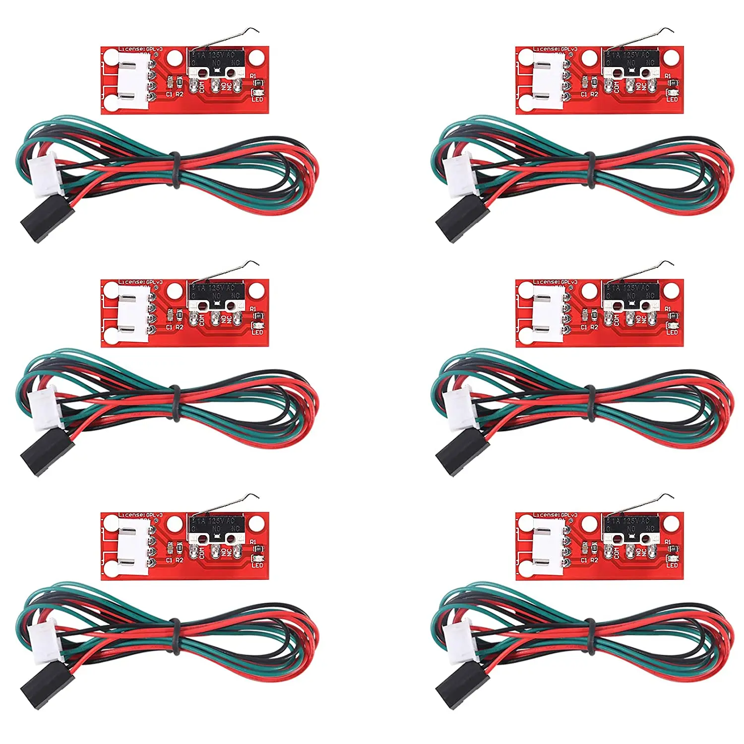 6PCS Mechanical Endstop Limit Switch Touch Switch Module with Cable 3D Printer RAMPS 1.4