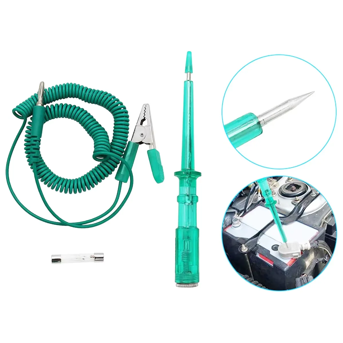 Testeur de Circuit de tension pour voiture et camion, outils automobiles 6v-24v 5v-90v, sonde de Diagnostic de voiture, stylo de Test, ampoule, stylo de mesure électrique