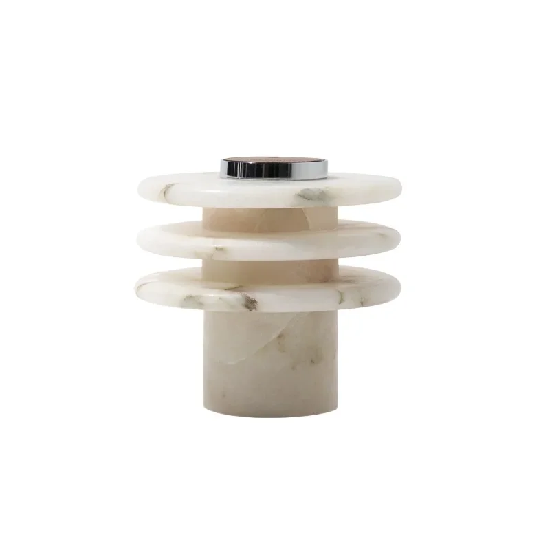 

Marble integrated touch three-color wireless bedside lamp