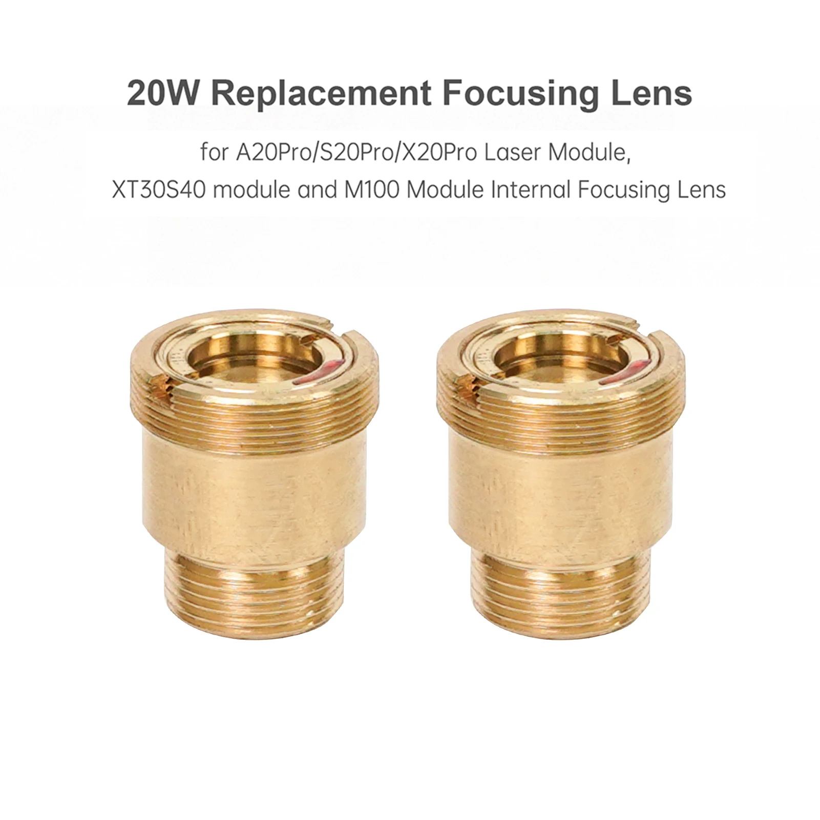 ATOMSTACK 2PCS 20W Replacement Focusing Lens for A20Pro/S20Pro/X20Pro Laser Module / M100 Module / XT30S40 Module Internal