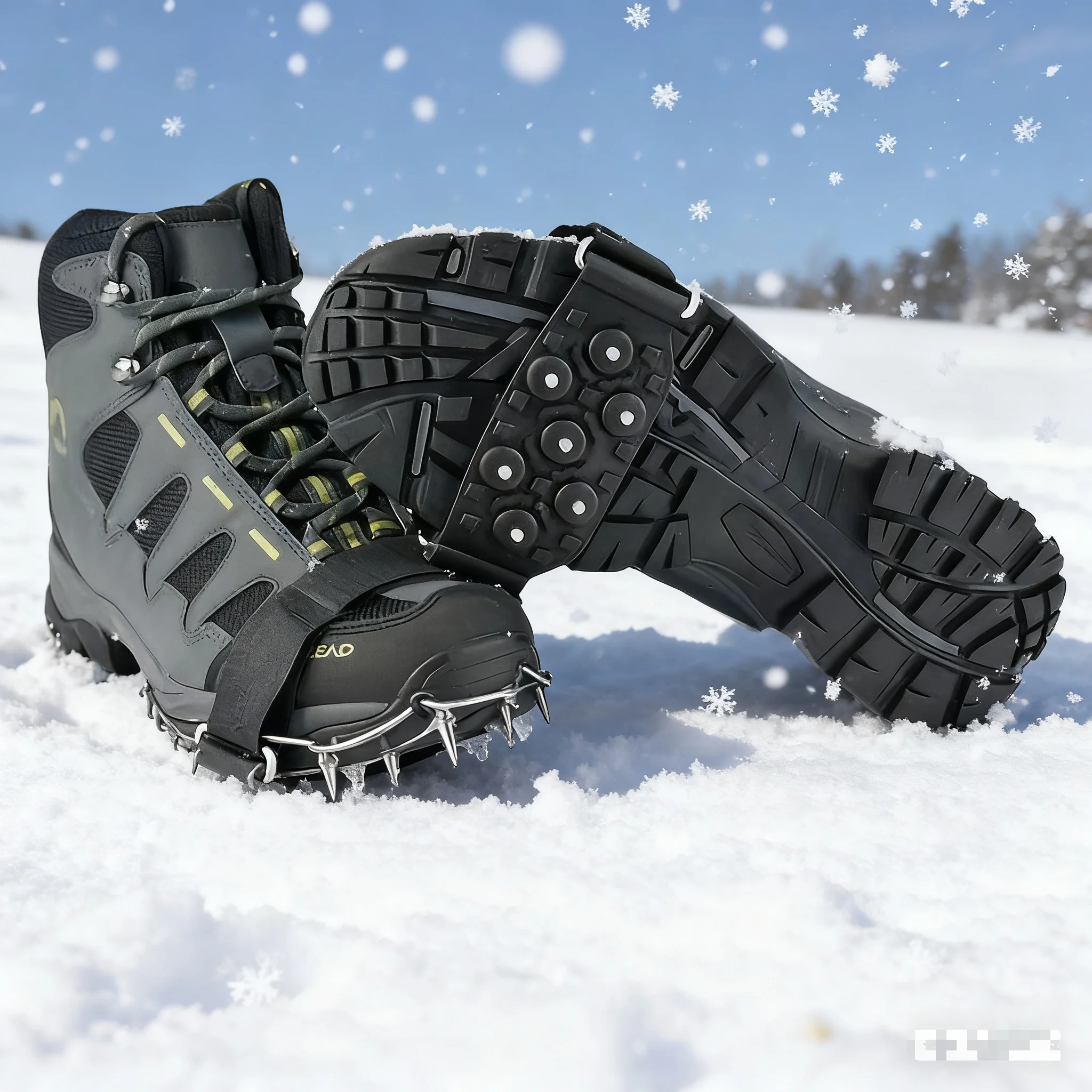 2-Pack Snow Anti-Slip Slices Ice Grips for Bicycle And Walking Tires Prevent Slipping on Icy Snowy Ground
