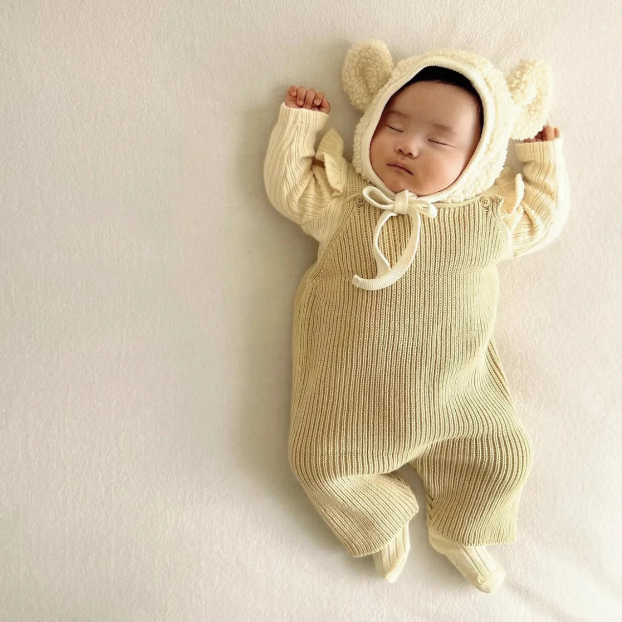 

Infant Baby Boys Overalls 2025 Autumn Winter Solid Color Toddler Kids Girls Rompers Casual Knited Toddler Kids Girls Jumpsuits