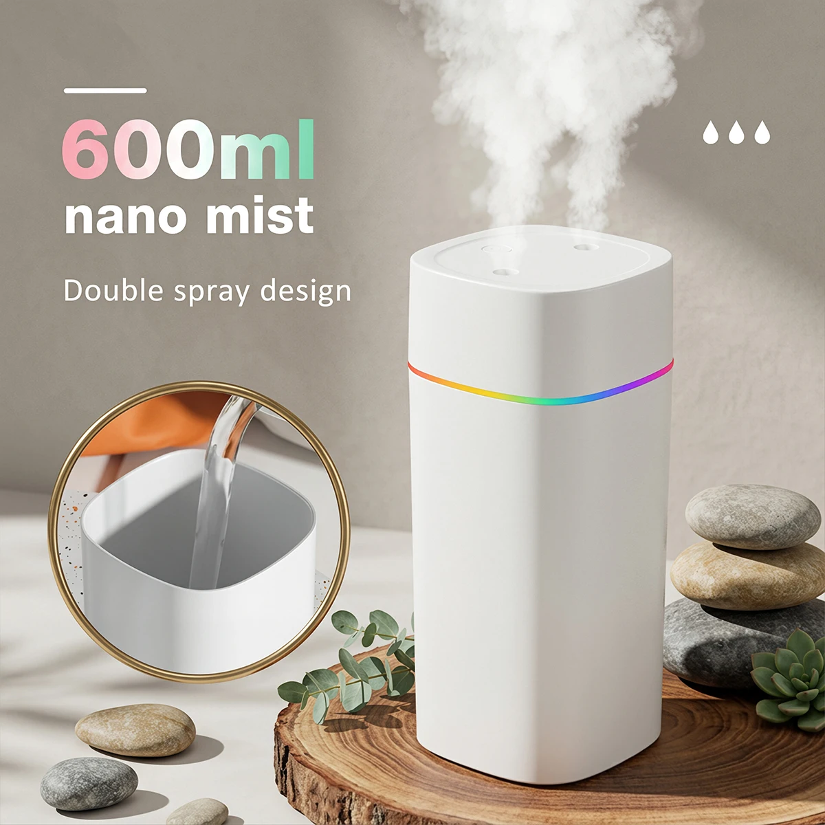 Oil Mister Spray Bottle - Увлажнитель воздуха 600 мл с двойным