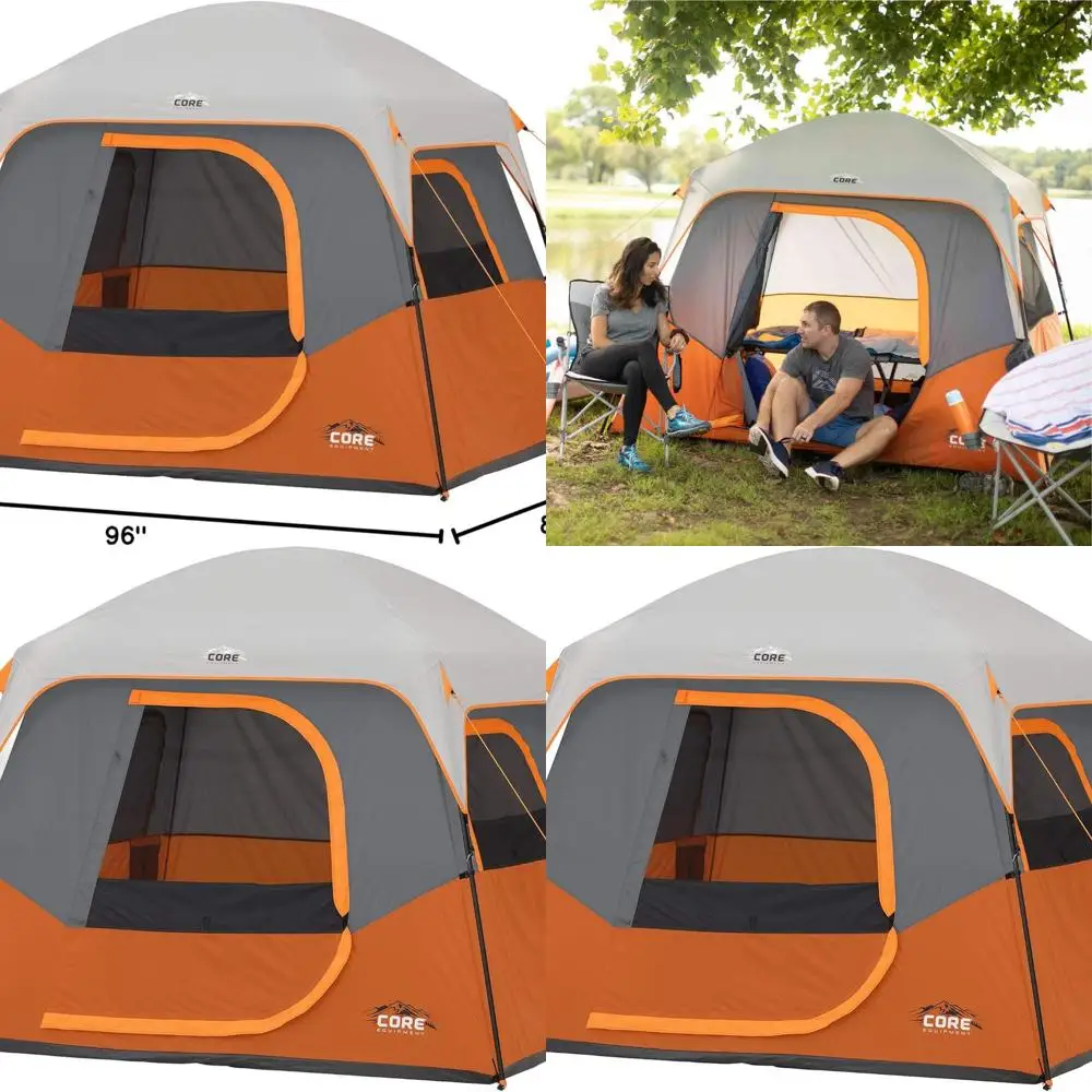 

Семейная палатка для кемпинга на открытом воздухе: портативная палатка на 4-6 человек с сумкой для переноски и органайзером для снаряжения