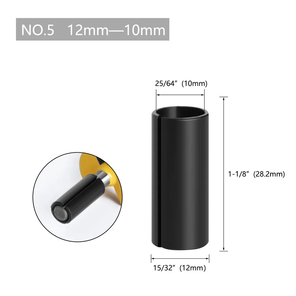 12 pcs CNC Router Bit Adapter Collet Set Metal Milling Tool Holder For Woodworking Trimming Engraving Machine Spindle Converter
