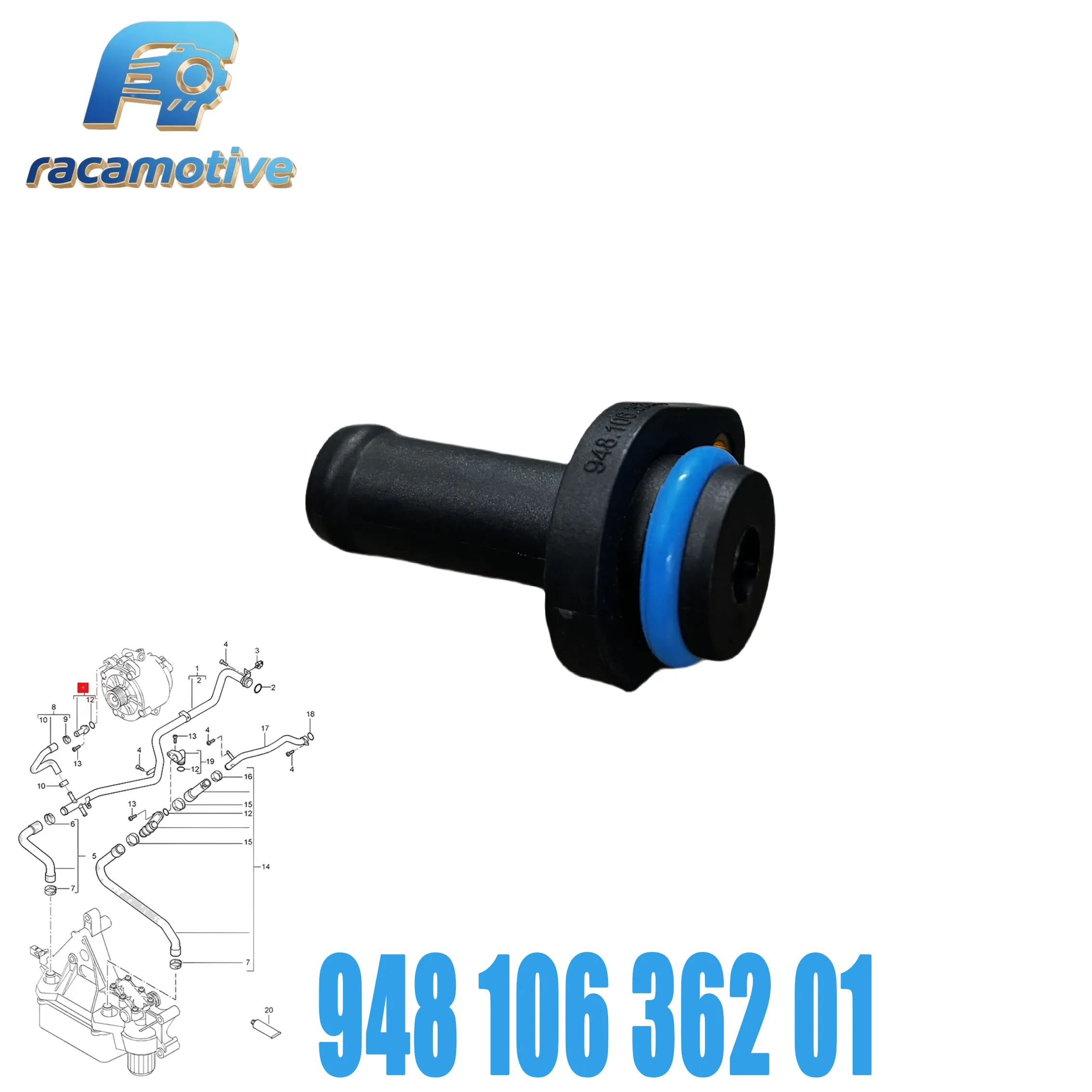 جديد 94810636201 لبورشه كايين موصلات أنابيب مياه تبريد السيارات موصلات أنبوب تبريد الزيت 948 106 362 01. #4