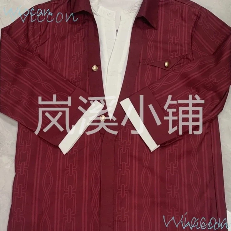

Sylus Cosplay Shirt Game Love And Deepspace Cos Suit Daily Red Fake Two-piece Shirts Uniform RolePlay Party Play Menk;3,c'5.b;8'