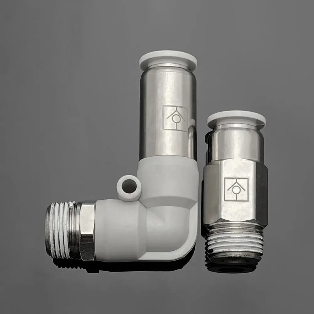 M5 1/8" 1/4" 3/8" 1/2" BSP Male To 4 6 8 10 12mm Push In Straight Or Elbow Pneumatic Air One Way Non-return Check Valve