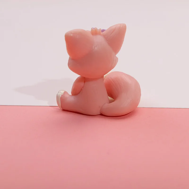 Disney Anime Mini Lynabel Little Fox Action Figure Cake Model Decoration Cute Tiny Kids Gift For