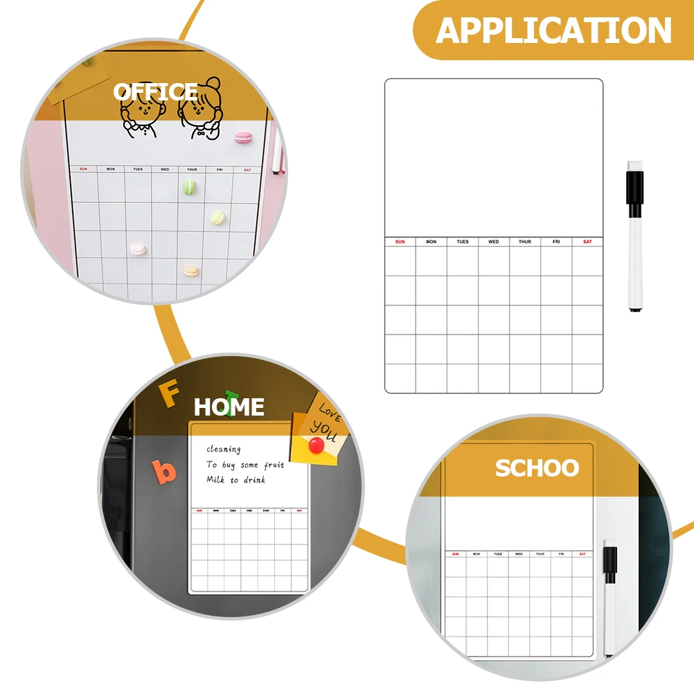 

Weekly Schedule Refrigerator Writing Board Reminder Erasable Magnet Sticker for Fridge Whiteboard
