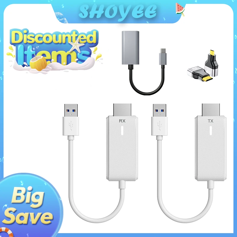 

1080P 50M Wireless Video Audio Transmitter Receiver Extender Display Adapter Dongle For TV Box Monitor Projector PC