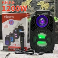 outdoor portable Wireless Bluetooth speaker home karaoke high-power subwoofer sound system RGB Color lights support FM radio