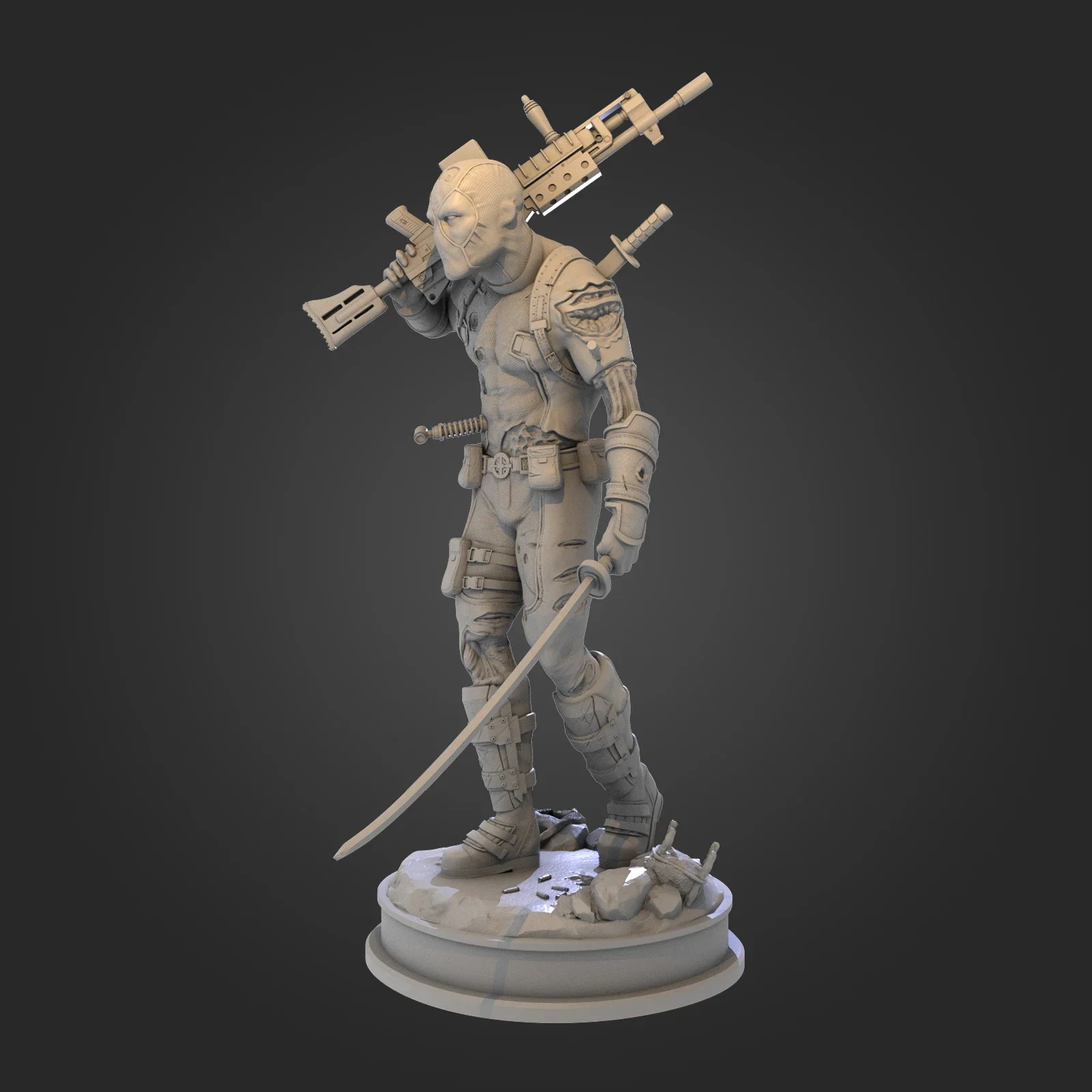 

1/24 Scale Resin Figure Super Samurai Battle Damage Style Diy Assemble Model Kit Unassembled and Unpainted 3D Statue toy