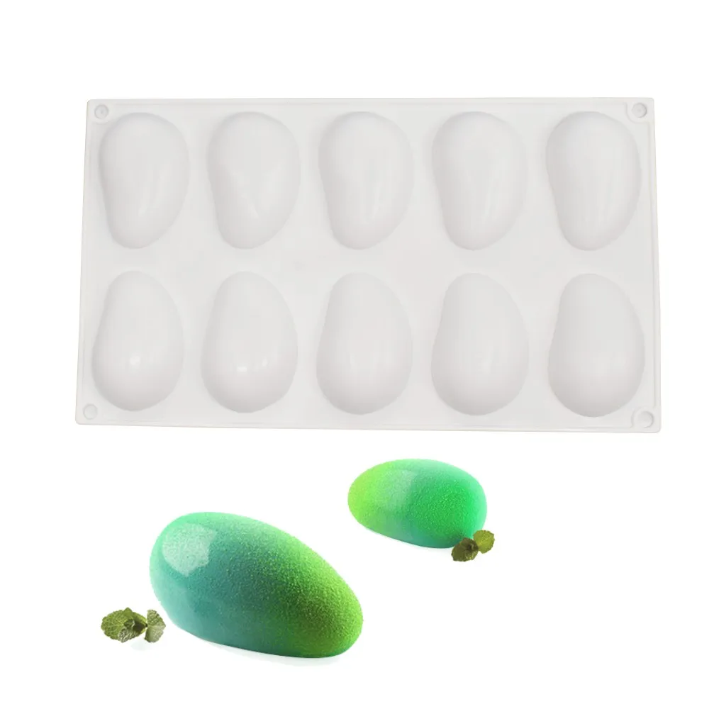 

10 Holes 3D Mango Silicone Mold Diy Craft Soap Candle Mold Mousse Cake Ice Mold Cake Decoration Tool Baking Accessories