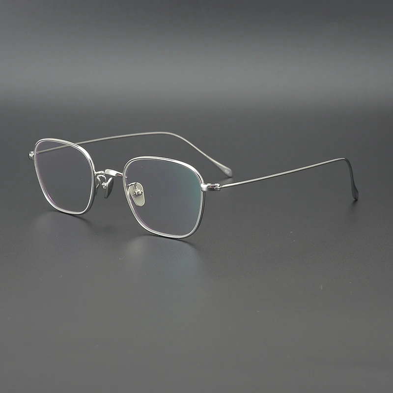 Handmade High Taste Square Pure Titanium Ultralight Glasses Frame