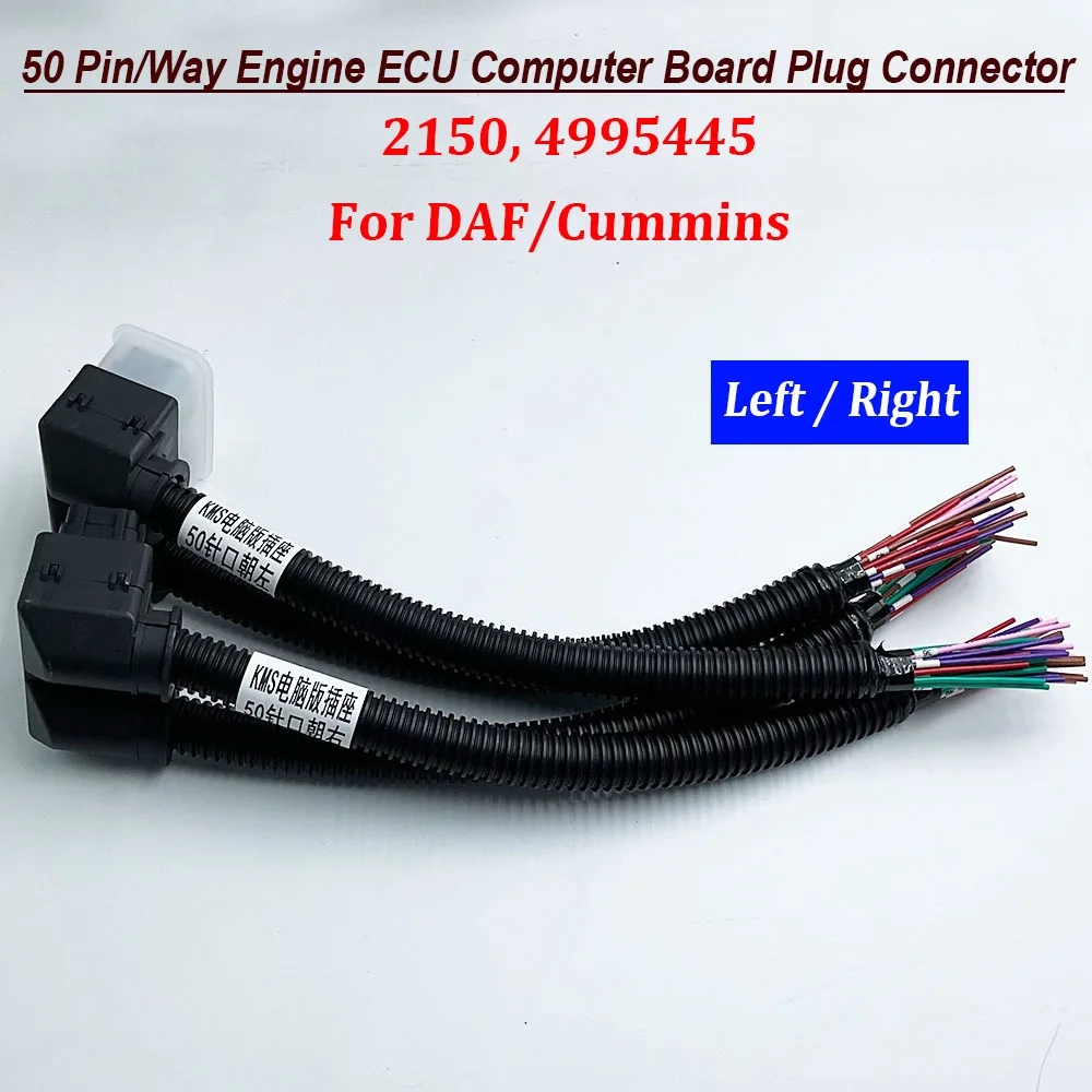 

4 Types 50 Pin/Way 2150 4995445 4988820 Engine Computer Board ECU Plug Connector Wire Harness Cable Accessories For Daf/Cummins