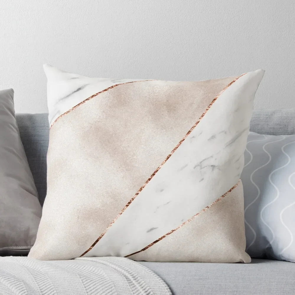 

Spliced rose gold marble Throw Pillow Decorative Cover For Living Room Decorative Cushions Pillowcases Pillowcase Cushion