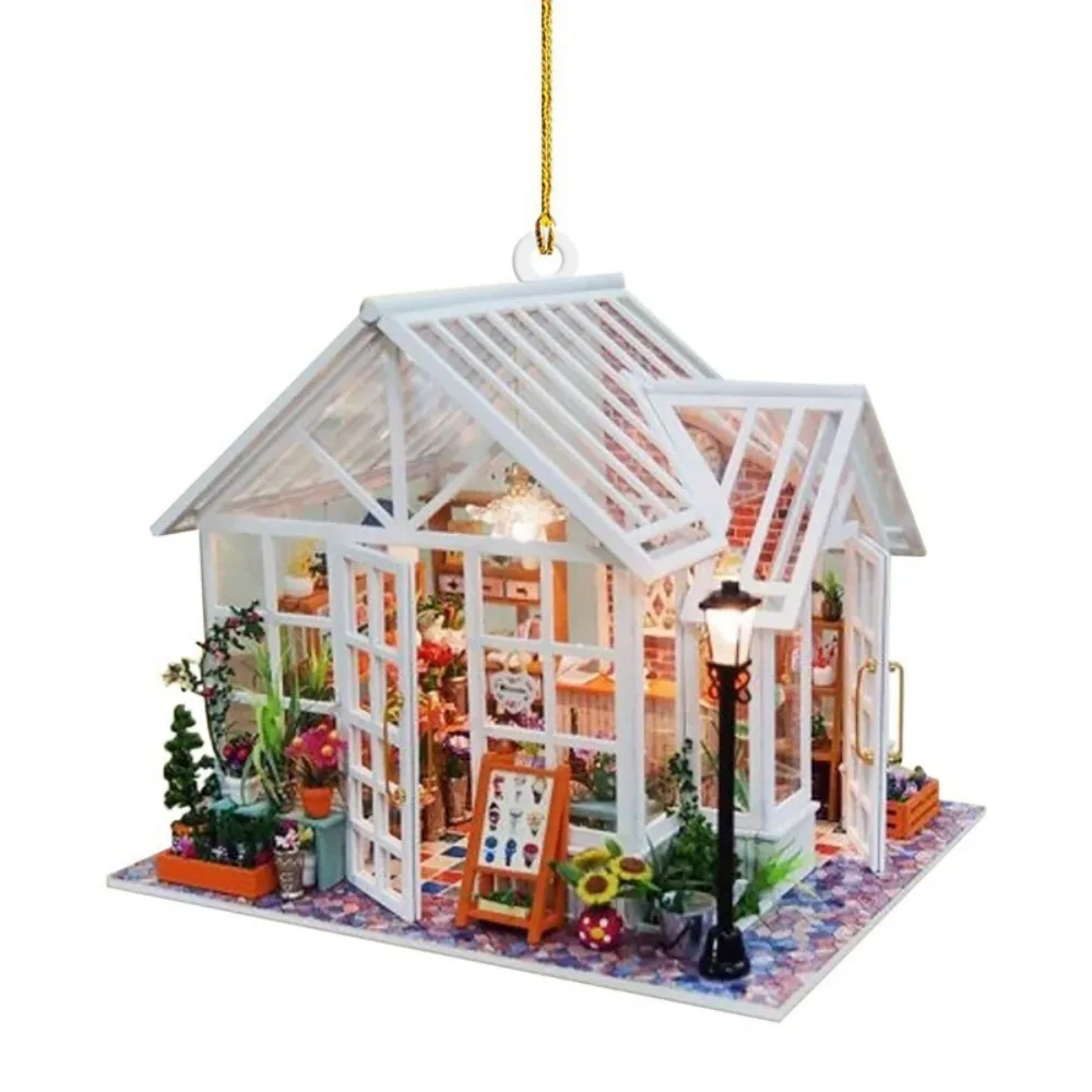 

New 2D Christmas Tree Pendant Acrylic DIY Bookshelf Pendant 2025 Christmas Navidad XMAS Decor Hanging Noel