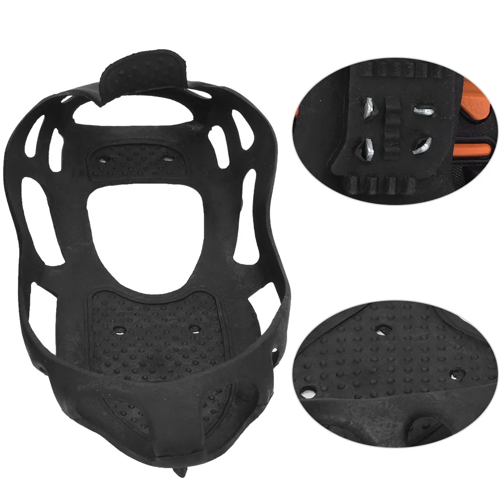 Paku Anti Selip TPE 24 Gigi, Alat Anti Selip untuk Sepatu, Paku Crampon untuk Salju, Tanah, Hiking, dan Panjat Tebing