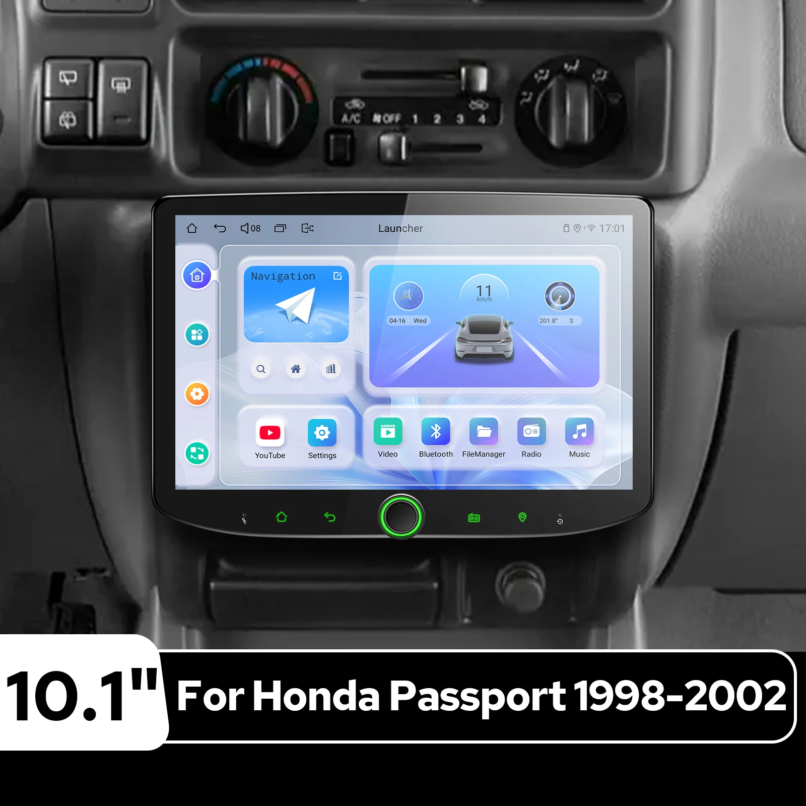 Обновленные автомобильные мультимедийные системы Android для Honda Passport 1998-2002 – 10-дюймовый дисплей 1280×800, беспроводной CarPlay, Android Auto, Plug&Play