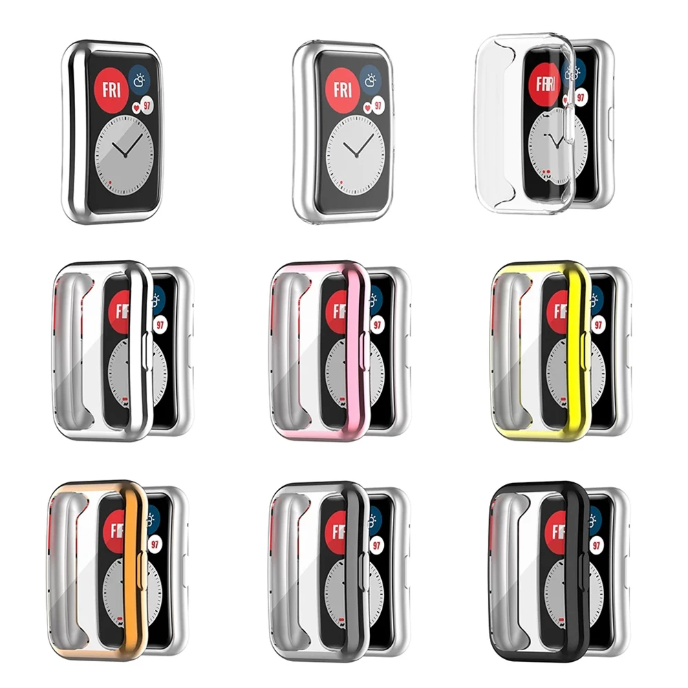 TPU Protective Case For Huawei Watch Fit Full Screen Protector Shell Bumper Cover For Huawei Watch Fit Special Edition