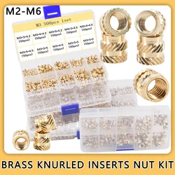 Brass Insert Nuts M2 M3 M4 M5 M6 Copper Insertnut Hot Melt 3D Printing Nutsert Heat Injection Embedment Metric Thread Nuts Kit